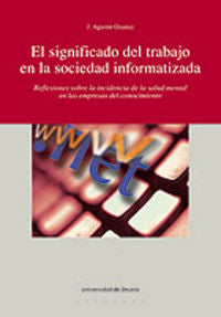 El significado del trabajo en la sociedad informatizada, de Ozamiz, J. Agustín | portada del libro