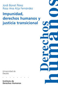 Impunidad, derechos humanos y justicia transicional, de BONET I PEREZ | portada del libro