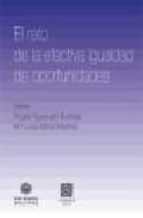 RETO DE LA EFECTIVA IGUALDAD DE OPORTUNIDADES,EL, de Varios autores | portada del libro