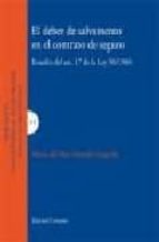 DEBER DE SALVAMENTO CONTRATO DE SEGURO,EL, de MARIA DEL MAR MAROÑO GARGALLO | portada del libro