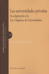 UNIVERSIDADES PRIVADAS,LAS, de ESCUDER CABREJAS | portada del libro