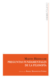 PREGUNTAS FUNDAMENTALES DE LA FILOSOFIA., de HEIDEGGER | portada del libro