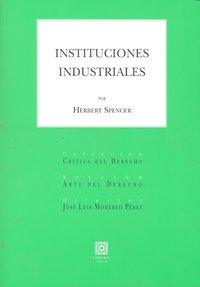 INSTITUCIONES INDUSTRIALES., de SPENCER | portada del libro