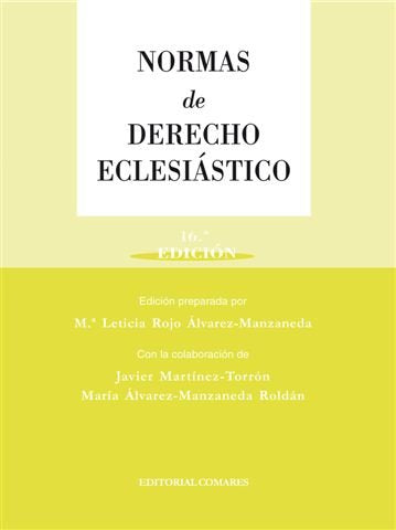 NORMAS DE DERECHO ECLESIASTICO, de MARTINEZ-TORRON | portada del libro