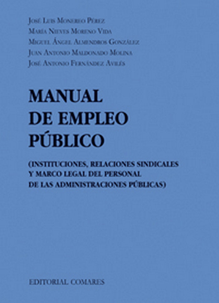 MANUAL DE EMPLEO PUBLICO, de AA.VV. | portada del libro