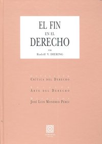 FIN EN EL DERECHO,EL, de IHERING | portada del libro