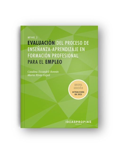 EVALUACION DEL PROCESO DE ENSEÑANZA-APRENDIZAJE EN FORMACION PROFESIONAL PARA EL, de ESCANDELL BONNIN, CATALINA | portada del