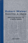 Escrito a lápiz. Microgramas III, de Walser, Robert | portada del libro