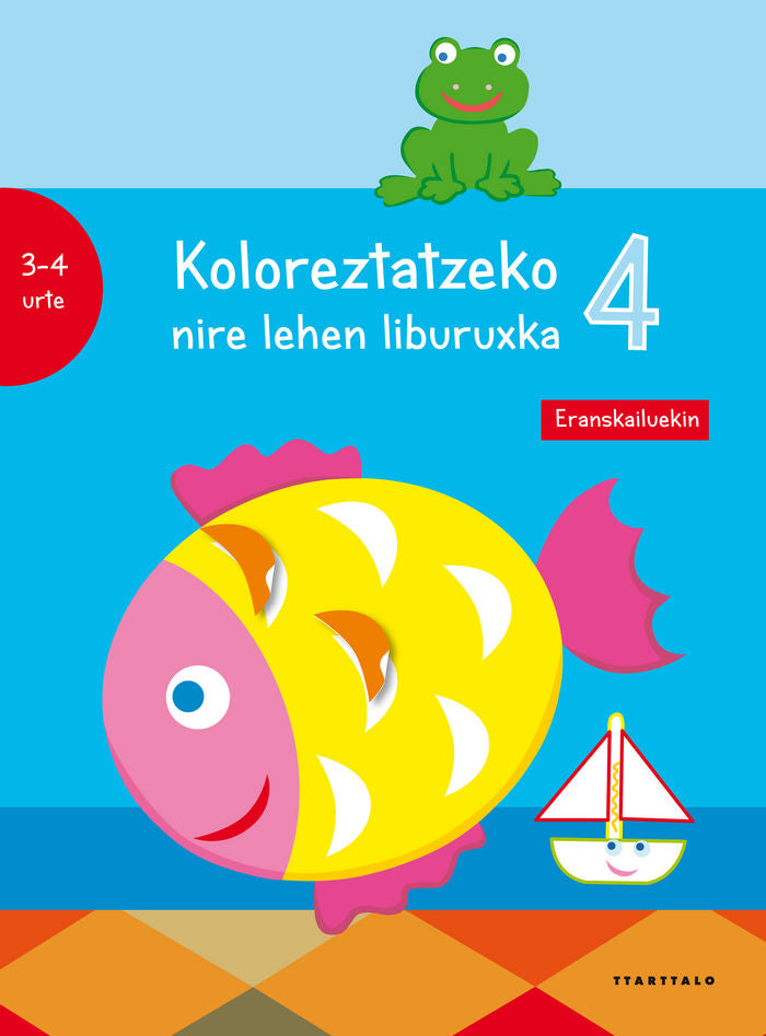 Koloreztatzeko nire lehen liburuxka 4, de Ballon | portada del libro