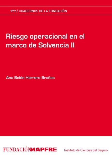 Riesgo operacional en el marco de solvencia II, de Herrero Brañas | portada del libro