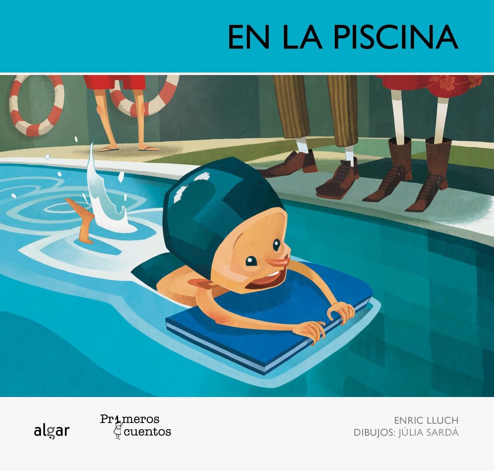 EN LA PISCINA - EN MAYUSCULA, de Enric Lluch | portada del libro