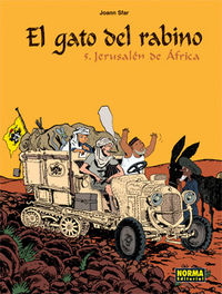 EL GATO DEL RABINO 5. JERUSALÉN DE ÁFRICA, de Sfar | portada del libro