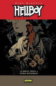 HELLBOY 10: LA BRUJA TROL Y OTRAS HISTORIAS (Ed. Cartoné), de Mignola | portada del libro