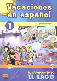 Vacaciones en español 1, de Isa de los Santos, David | portada del libro