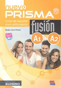 nuevo Prisma Fusión A1+A2 Alumno+ CD, de Vázquez Fernández | portada del libro
