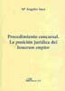 Procedimiento concursal. La posición jurídica del bonorum emptor, de Soza, María Ángeles (chilena) | portada del libro