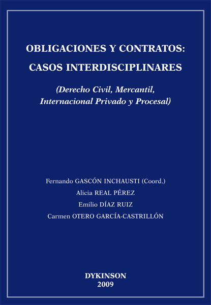 Obligaciones y contratos: casos interdisciplinares, de Gascón Inchausti | portada del libro
