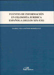 Fuentes de información en filosofía jurídica española (siglos XIX-XXI), de Villaseñor Rodríguez, Isabel | portada del libro