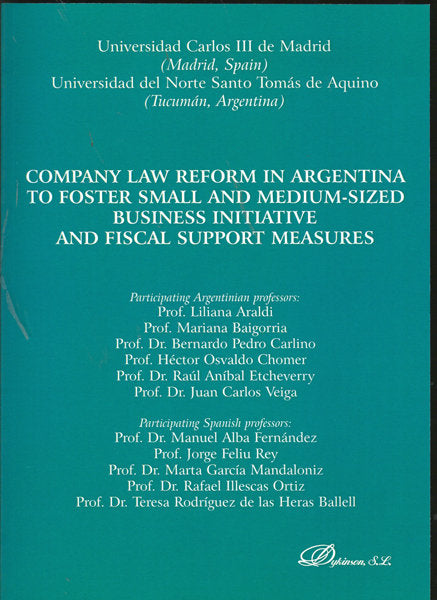 Company law reform in Argentina to foster small and medium-sized business initiative and fiscal supp | portada del libro