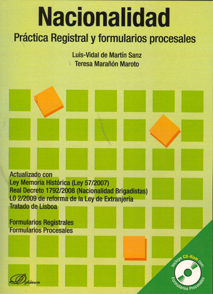Nacionalidad. Práctica registral y formularios procesales., de Martín Sanz, Luis-Vidal de | portada del libro