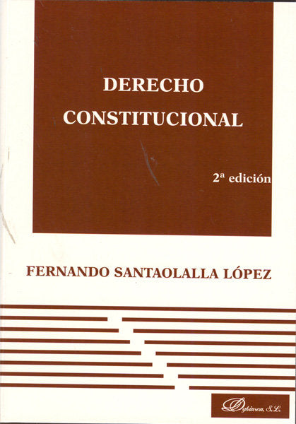 Derecho Constitucional, de Santaolalla López, Fernando | portada del libro