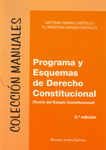 Esquemas de derecho constitucional y programa, de Navas Castillo, Antonia | portada del libro