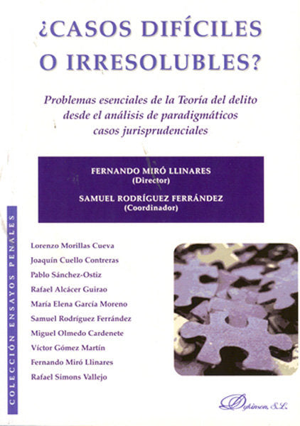 ¿Casos difíciles o irresolubles?, de Rodríguez Ferrández, Samuel | portada del libro