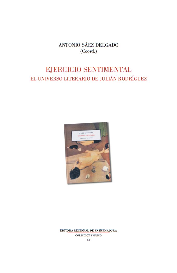 Ejercicio sentimental. El universo literario de Julián Rod, de Sáez Delgado (coord.), Antonio | portada del libro