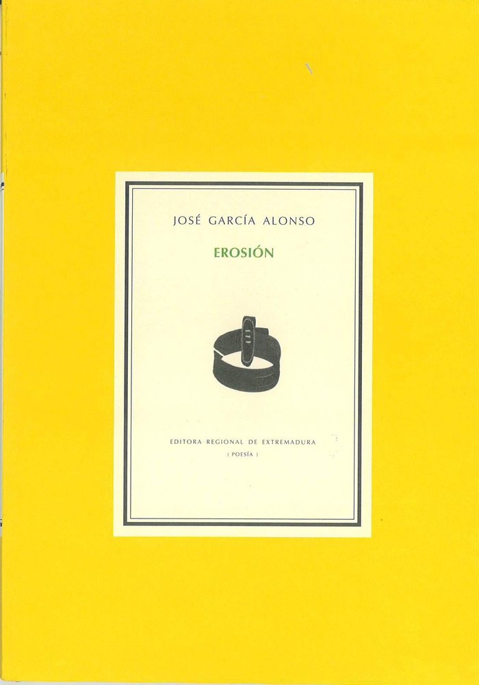 EROSIÓN, de García Alonso, José | portada del libro