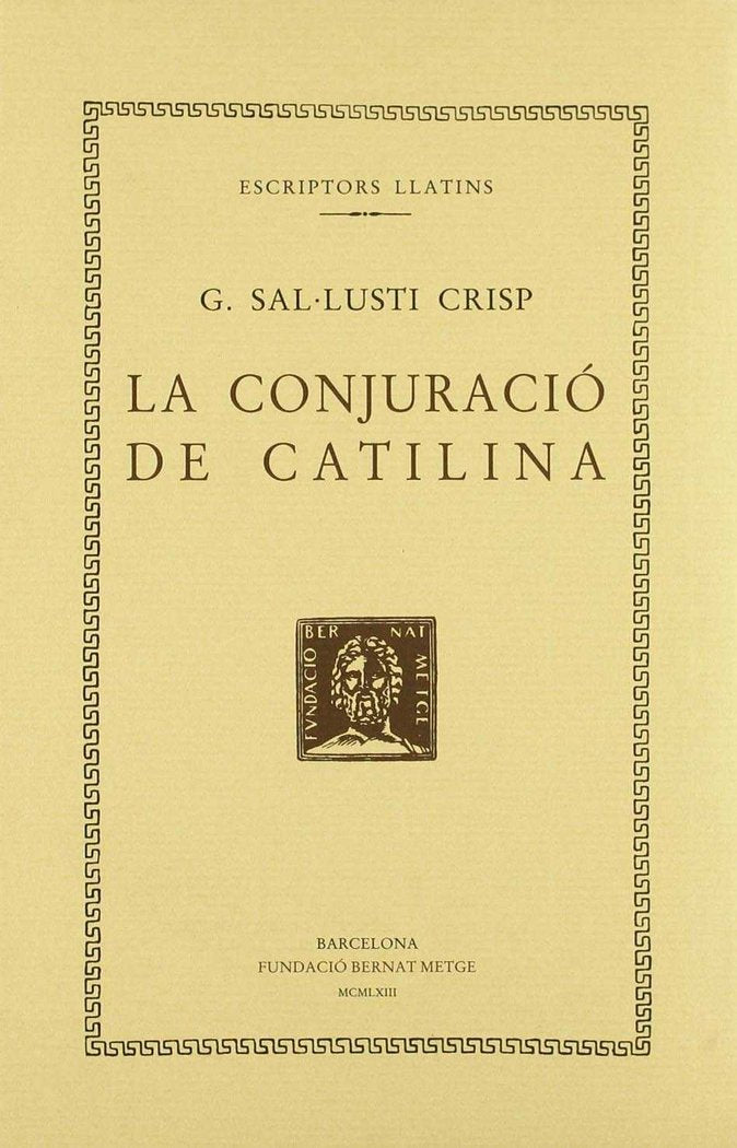 La conjuració de Catilina, de Sal·lusti | portada del libro