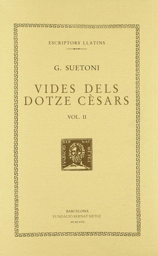 Vides dels dotze cèsars, vol. II: August, de Suetoni | portada del libro