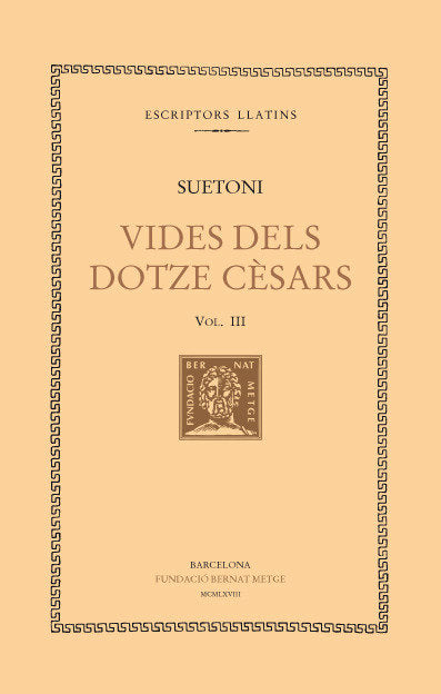 Vides dels dotze cèsars, vol. III: Tiberi. Calígula, de Suetoni | portada del libro