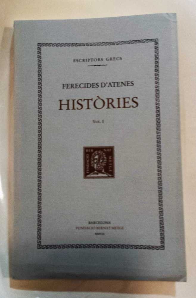 Històries, vol. I, de Ferecides d'Atenes | portada del libro