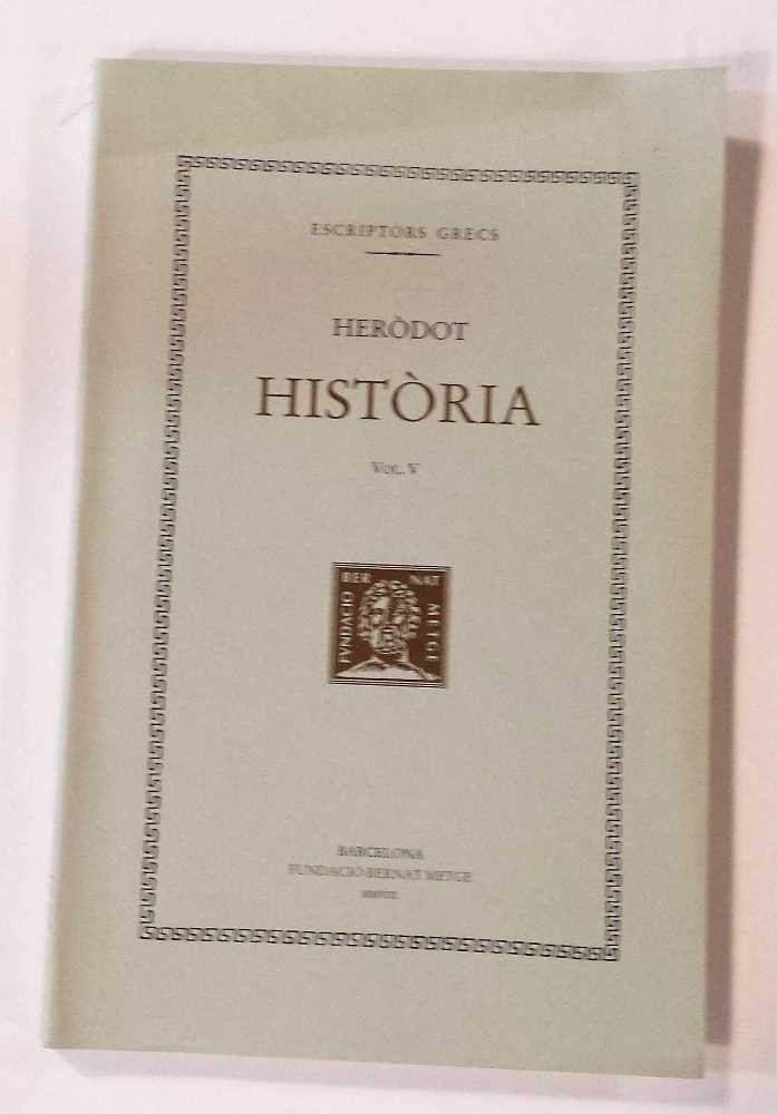 Història, vol. V (llibre V), de Heròdot | portada del libro