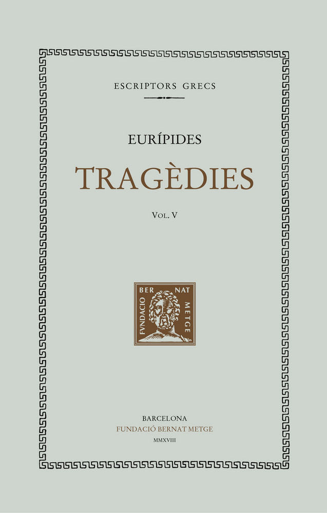 Tragèdies vol V, de Eurípides | portada del libro