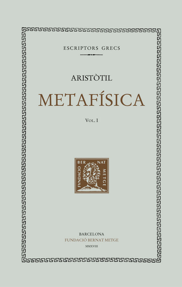 Metafisica ( vol. I) Llibres I-VII, de Aristòtil | portada del libro