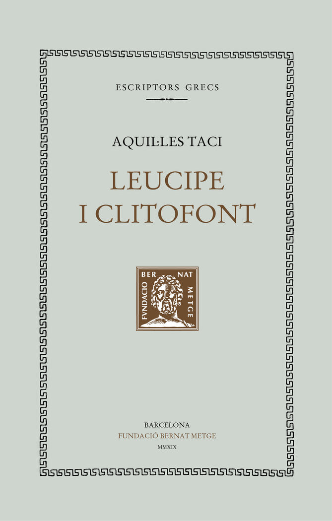 Leucipe i Clitofon, de AQUIL LES TACI | portada del libro