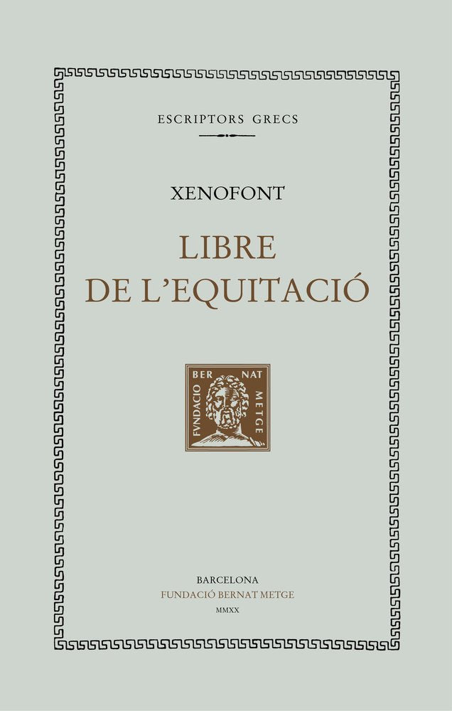 LLIBRE DE L'EQUITACIO, de XENOFONT | portada del libro