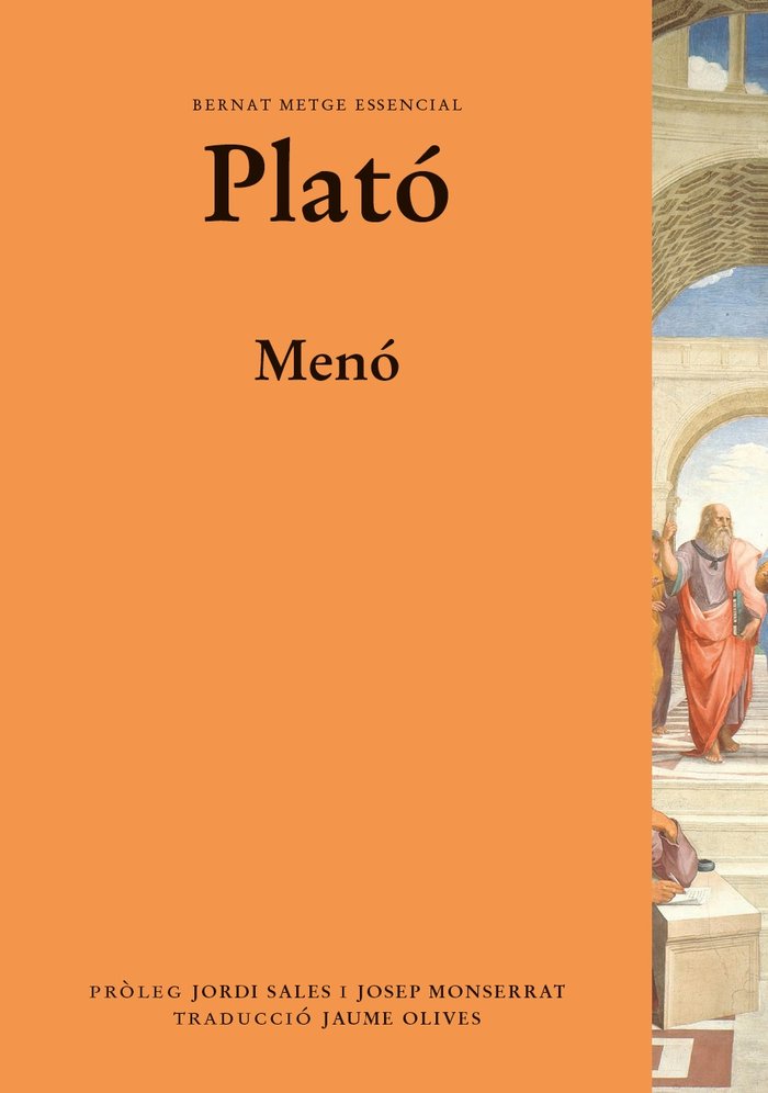 MENO, de PLATO | portada del libro