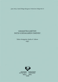 Gramatika jaietan Patxi Goenagaren omenez, de ARTIAGOITIA BEASKOETXEA, XABIER | portada del libro