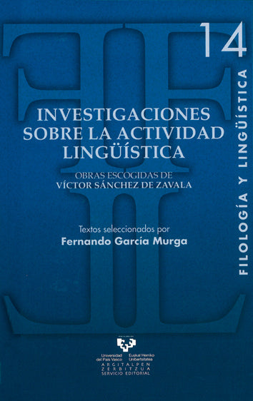 Investigaciones sobre la actividad lingüística. Obras escogidas de Víctor Sánchez de Zavala, de García Murga, Fernando | port