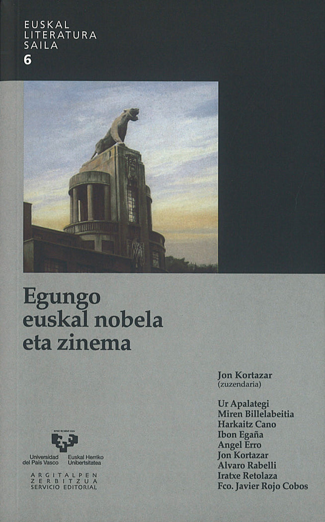 Egungo euskal nobela eta zinema, de AA.VV. | portada del libro