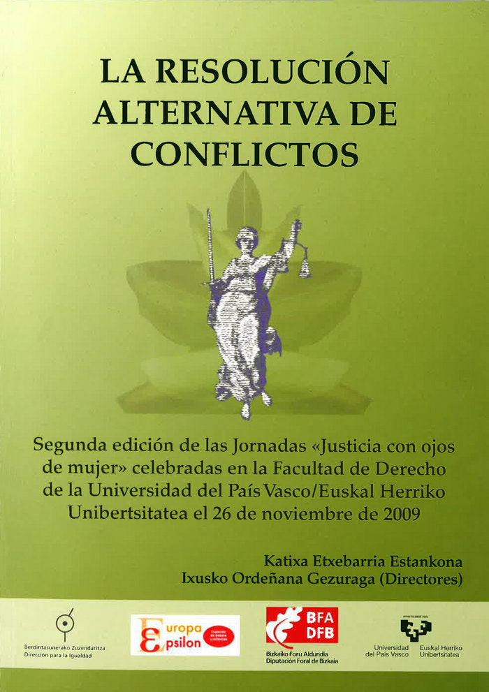 La resolución alternativa de conflictos, de ETXEBARRIA ESTANKONA, KATIXA | portada del libro