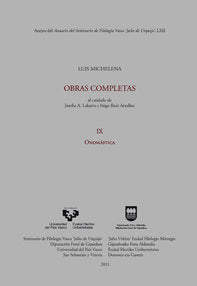 Luis Michelena. Obras completas. IX. Onomástica, de MITXELENA ELISSALT, KOLDO | portada del libro