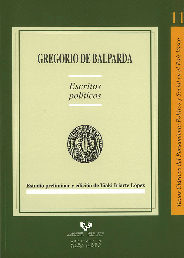 Escritos políticos, de Balparda y de las Herrerías, Gregorio de | portada del libro