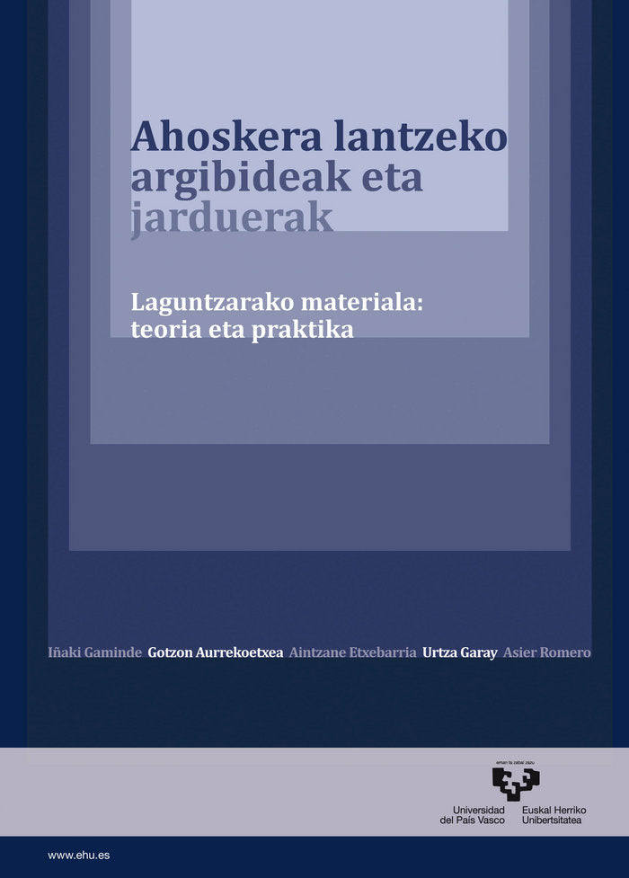 Ahoskera lantzeko argibideak eta jarduerak. Laguntzarako materiala: teoría eta praktika, de Gaminde Terraza, Iñaki | portada 