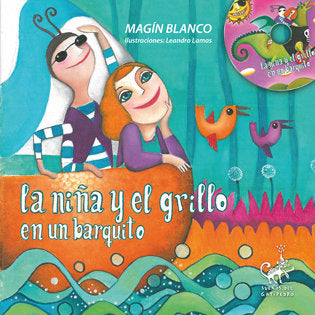 La niña y el grillo en un barquito, de Blanco, Magín | portada del libro