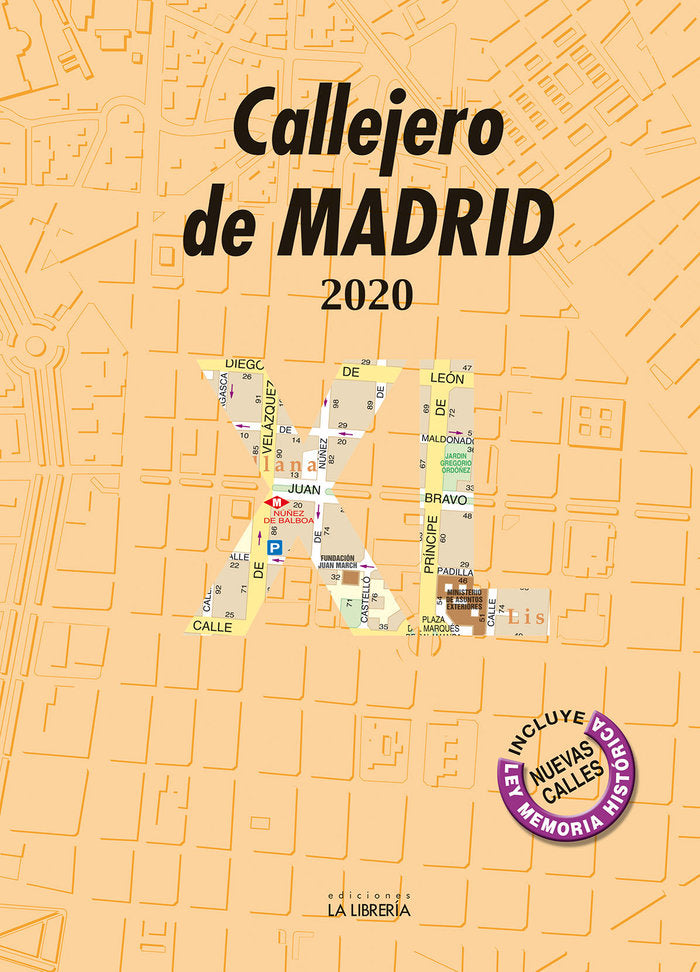 Callejero de Madrid 2020 XL, de Ediciones La Librería | portada del libro