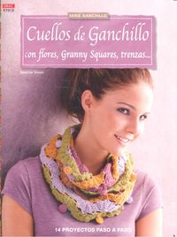 Cuellos de ganchillo con flores, granny squares, trenzas, de Simon | portada del libro