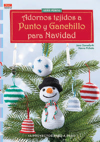 Adornos tejidos a punto y ganchillo para la navidad, de Ganseforth | portada del libro
